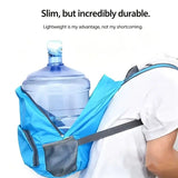 Foldable Nylon Backpack – Lightweight, Durable, and Strong Load Capacity, Four-Step Folding Transforms into a Handbag in Seconds, Multi-pocket Organization with Breathable Carrying(GREY)