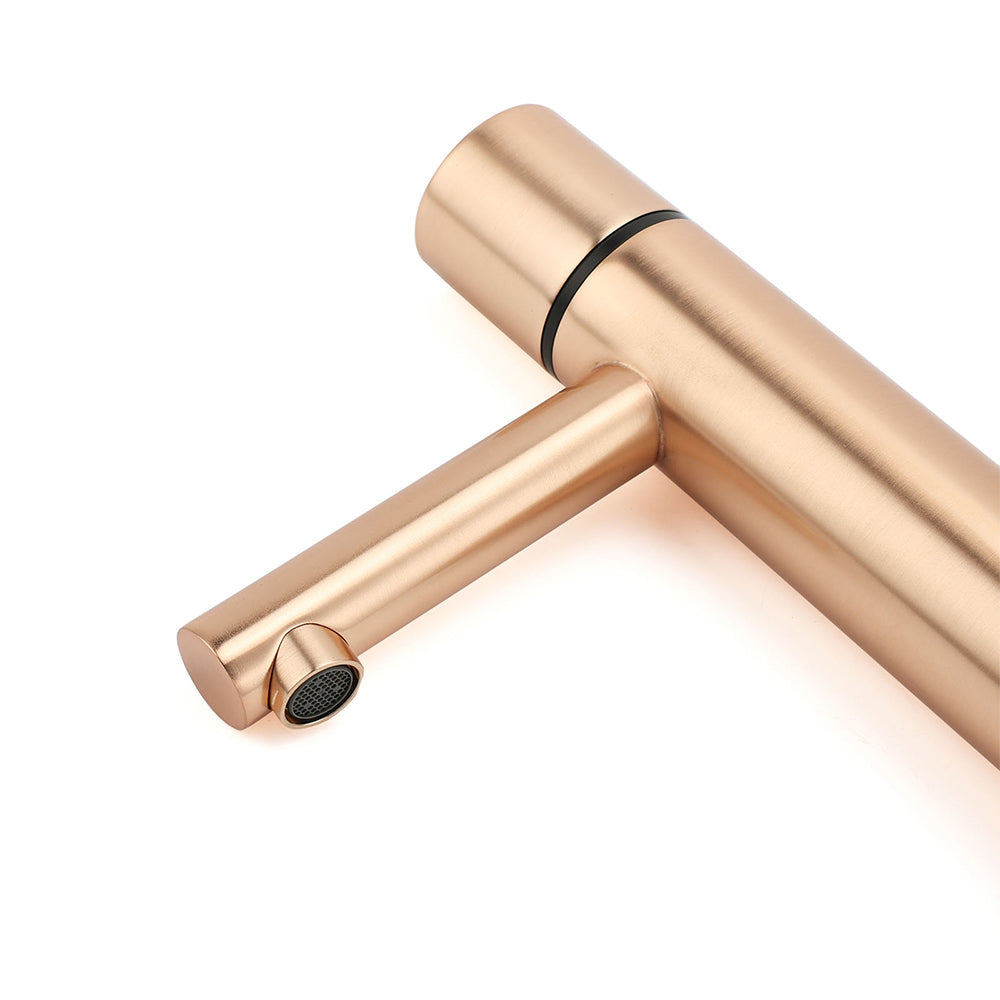 Shower Heads & Screens: WELS 6L/min Rose Gold Basin Mixer Vanity Sink Bubble Faucet Tap Washing Laundry