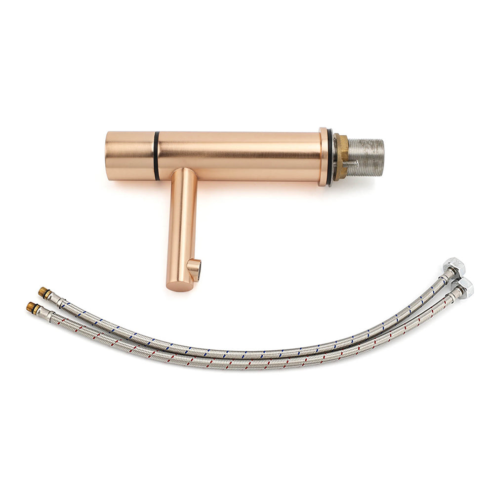 Shower Heads & Screens: WELS 6L/min Rose Gold Basin Mixer Vanity Sink Bubble Faucet Tap Washing Laundry