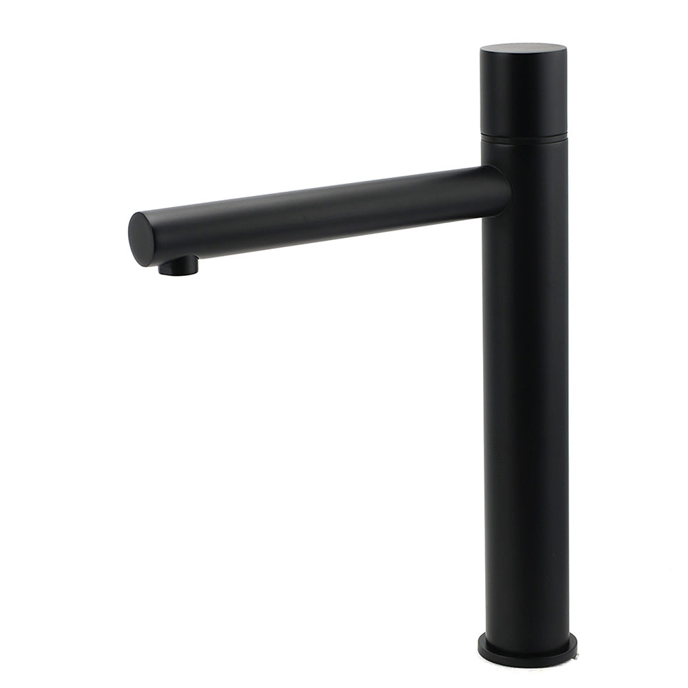 WELS Black 30cm Tall Basin Mixer Vanity Sink Faucet Bubble Tap Laundry 180Âº Turn