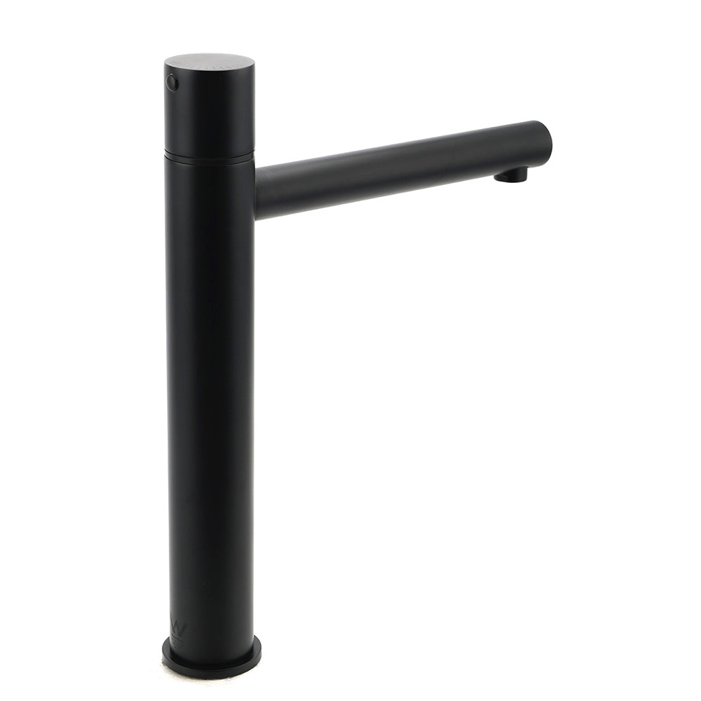 WELS Black 30cm Tall Basin Mixer Vanity Sink Faucet Bubble Tap Laundry 180Âº Turn