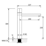 Shower Heads & Screens: WELS Black 30cm Tall Basin Mixer Vanity Sink Faucet Bubble Tap Laundry 180º Turn