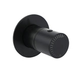 Shower Heads & Screens: Watermark Matt Black Round Bath Shower Mixer Hot Cold Tap Valve Turn No Handle