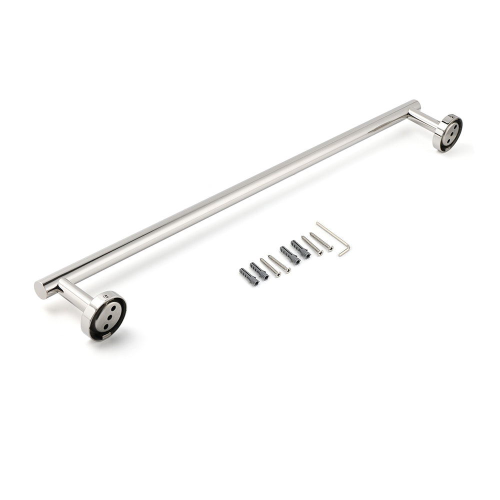 Shower Accessories: Polished Chrome 600mm Single Towel Rack Rail Holder Stainless Steel Hanger Bar