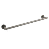 Shower Accessories: Gun Metal Stainless Steel 600mm Single Towel Rack Rail Holder Round Hanger Bar