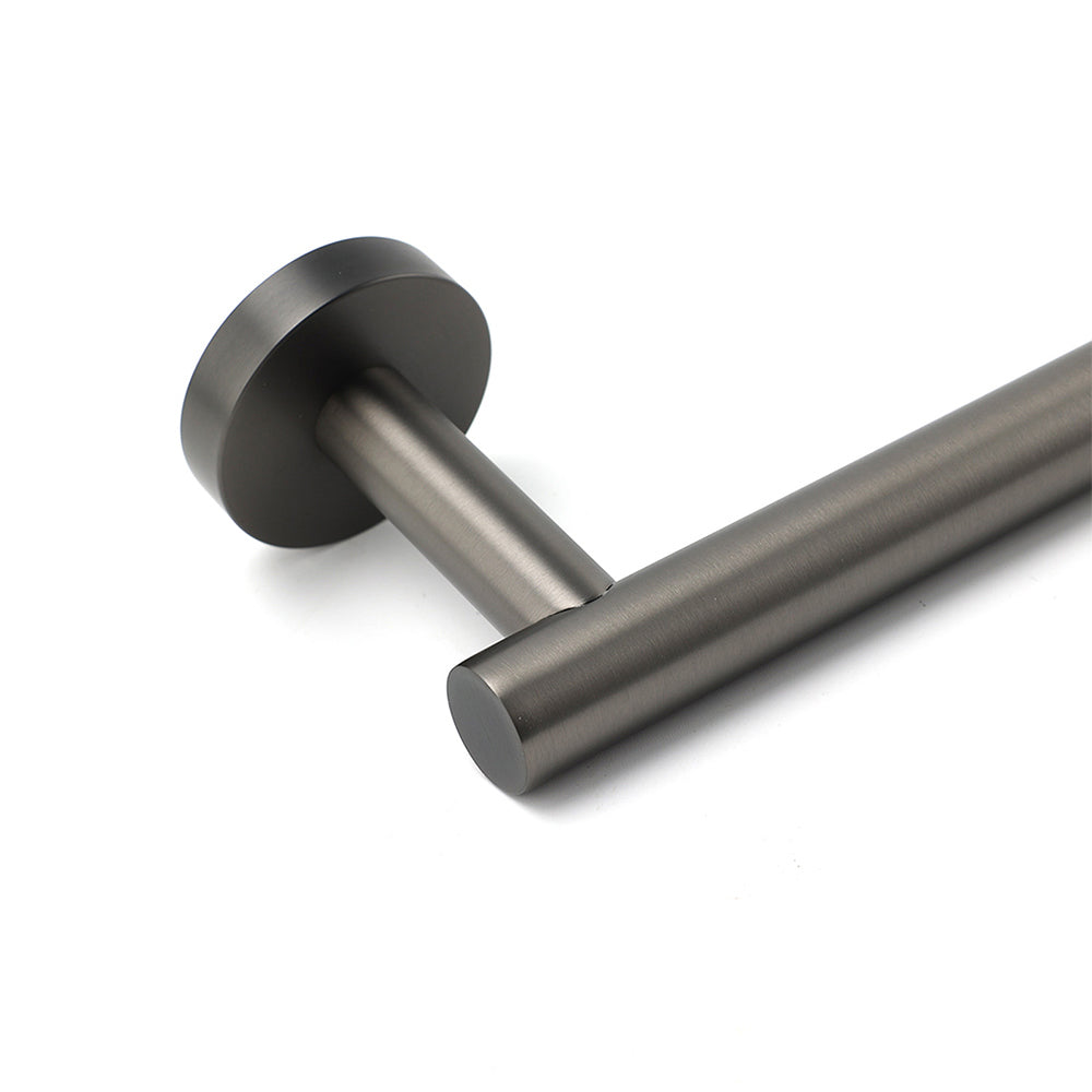 Shower Accessories: Gun Metal Stainless Steel 600mm Single Towel Rack Rail Holder Round Hanger Bar