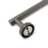 Shower Accessories: Gun Metal Stainless Steel 600mm Single Towel Rack Rail Holder Round Hanger Bar