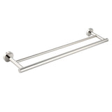 Shower Accessories: Polished Chrome 600mm Double Towel Rack Holder Stainless Steel Hanger Rail Kit
