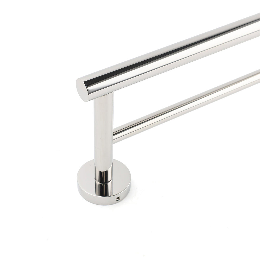 Polished Chrome 600mm Double Towel Rack Holder Stainless Steel Hanger Rail Kit