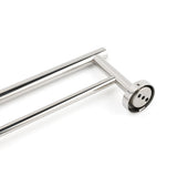 Shower Accessories: Polished Chrome 600mm Double Towel Rack Holder Stainless Steel Hanger Rail Kit