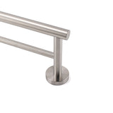 Shower Accessories: Brushed Nickel 750mm Double Towel Rack Rail Holder Round Hanger Bar Wall Mounted