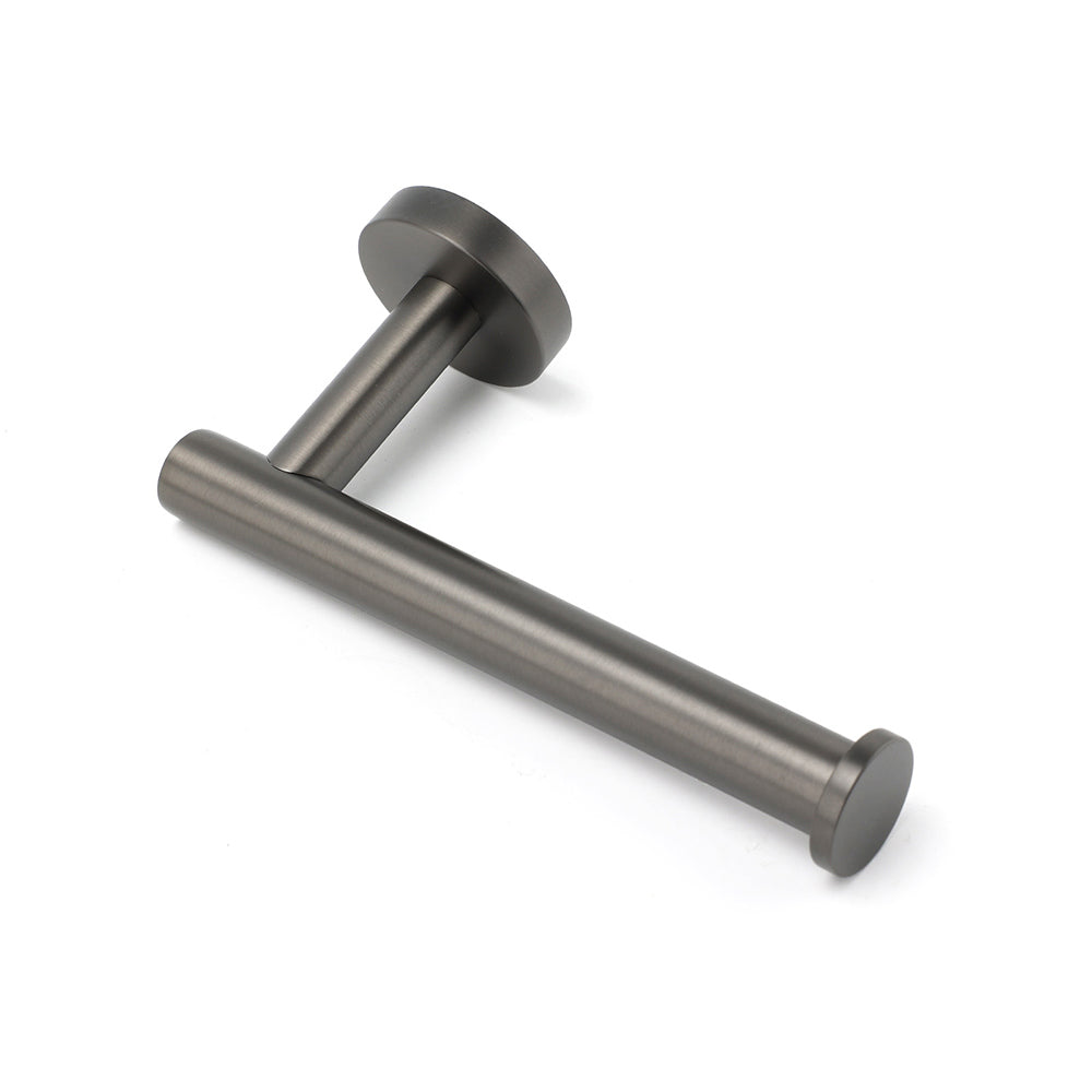 Gun Metal Round 304 Stainless Steel Toilet Paper Roll Tissue Holder Wall Mounted