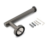 Shower Accessories: Gun Metal Round 304 Stainless Steel Toilet Paper Roll Tissue Holder Wall Mounted