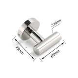 Shower Accessories: Chrome Round Robe Hook Hanger Organizer Bathroom Stainless Steel Accessory Kit