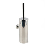 Shower Accessories: Polished Chrome Silver Round Toilet Brush Wall Mount Holder Cup Stainless Steel