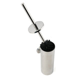 Shower Accessories: Polished Chrome Silver Round Toilet Brush Wall Mount Holder Cup Stainless Steel