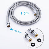 Shower Heads & Screens: 1.5 Meter High Pressure SUS Smooth Hose Replacement For Hand Held Shower Head