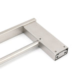 Shower Accessories: Brushed Nickel Square Towel Rail Rack 600mm Double Hanger Holder Bar Bathroom