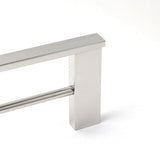 Shower Accessories: Bathroom Polish Chrome Square Towel Rail Rack 600mm Double Hanger Holder Bar