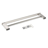 Shower Accessories: Bathroom Polish Chrome Square Towel Rail Rack 600mm Double Hanger Holder Bar