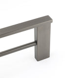 Shower Accessories: Gun Metal Grey Square Strong Towel Rail Rack 600mm Double Hanger Holder Bar Kit