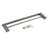 Shower Accessories: Gun Metal Grey Square Strong Towel Rail Rack 600mm Double Hanger Holder Bar Kit