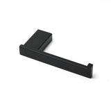 Shower Accessories: Matt Black Square Cubic Toilet Paper Roll Tissue Roll Holder Rack Wall Hook Kit