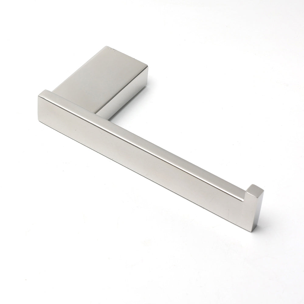 Shower Accessories: Polished Chrome Square Toilet Paper Roll Tissue Roll Holder Wall Mounted Hook