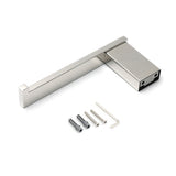 Shower Accessories: Polished Chrome Square Toilet Paper Roll Tissue Roll Holder Wall Mounted Hook
