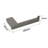 Shower Accessories: Gun Metal Square Toilet Paper Roll Tissue Roll Holder Hook Rack Wall Mounted Set
