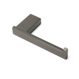 Shower Accessories: Gun Metal Square Toilet Paper Roll Tissue Roll Holder Hook Rack Wall Mounted Set