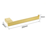 Shower Accessories: Brushed Gold Cubic Square Towel Holder Rack Clothes Hook Kit Bathroom Accessory
