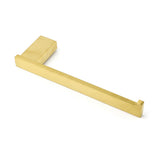 Shower Accessories: Brushed Gold Cubic Square Towel Holder Rack Clothes Hook Kit Bathroom Accessory