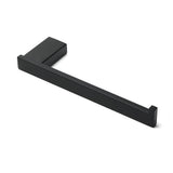 Shower Accessories: Bathroom Matt Black Stainless Steel Square Towel Rack Clothes Wall Mount Holder