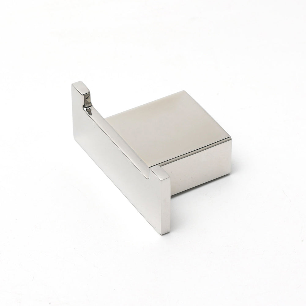 Shower Accessories: Chrome Square Robe Hook Clothes Towel Holder Bathroom Wall Mounted Hanger Kit