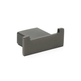 Shower Accessories: Gun Metal Square Robe Hook Clothes Towel Rack Holder Wall Mounted Double Hanger