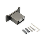 Shower Accessories: Gun Metal Square Robe Hook Clothes Towel Rack Holder Wall Mounted Double Hanger