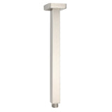 Shower Heads & Screens: Brushed Nickel Square 12" Rain Shower Head 300mm Brass Ceiling Dropper Arm Set