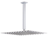 Shower Heads & Screens: WELS 16" Rainfall Shower Head 300mm Ceiling Dropper Extension Arm Chrome Square Set