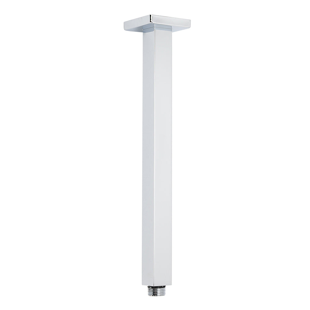 Shower Heads & Screens: WELS 16" Rainfall Shower Head 300mm Ceiling Dropper Extension Arm Chrome Square Set