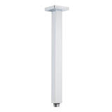 Shower Heads & Screens: WELS 16" Rainfall Shower Head 300mm Ceiling Dropper Extension Arm Chrome Square Set