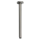 Shower Heads & Screens: WELS Gun Metal Round 12" SUS Rainfall Shower Head 300mm Ceiling Dropper Arm Set