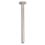 Shower Heads & Screens: Brushed Nickel Round 8" Shower Rain Head + 300mm Brass Ceiling Dropper Arm Set