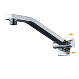 Shower Heads & Screens: Square Chrome Brass Up & Down Adjustable Wall Mounted Shower Arm For Shower Head