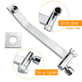 Shower Heads & Screens: Square Chrome Brass Up & Down Adjustable Wall Mounted Shower Arm For Shower Head