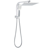 Shower Heads & Screens: WELS Dual 10" Square Rain Shower Head Handheld Spray Diverter Wall Arm Set