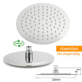 Shower Heads & Screens: WELS Twin Shower Set 8" Rain Head 3 Modes Handheld Switch Diverter Gooseneck Wall Arm