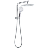 Shower Heads & Screens: Round Chrome 10" 2in1 Shower Head 3 Mode Handheld Gooseneck Wall Arm Diverter