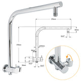 Shower Heads & Screens: Round Chrome 10" 2in1 Shower Head 3 Mode Handheld Gooseneck Wall Arm Diverter