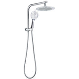 Shower Heads & Screens: WELS Round 9" Twin Shower Head 3 Modes Handheld Gooseneck Wall Arm 2 in 1 Combo